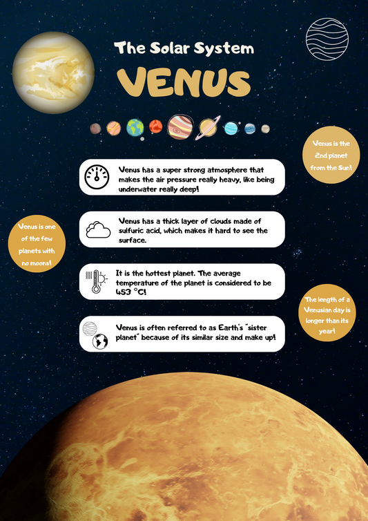 Solar System Poster: Venus